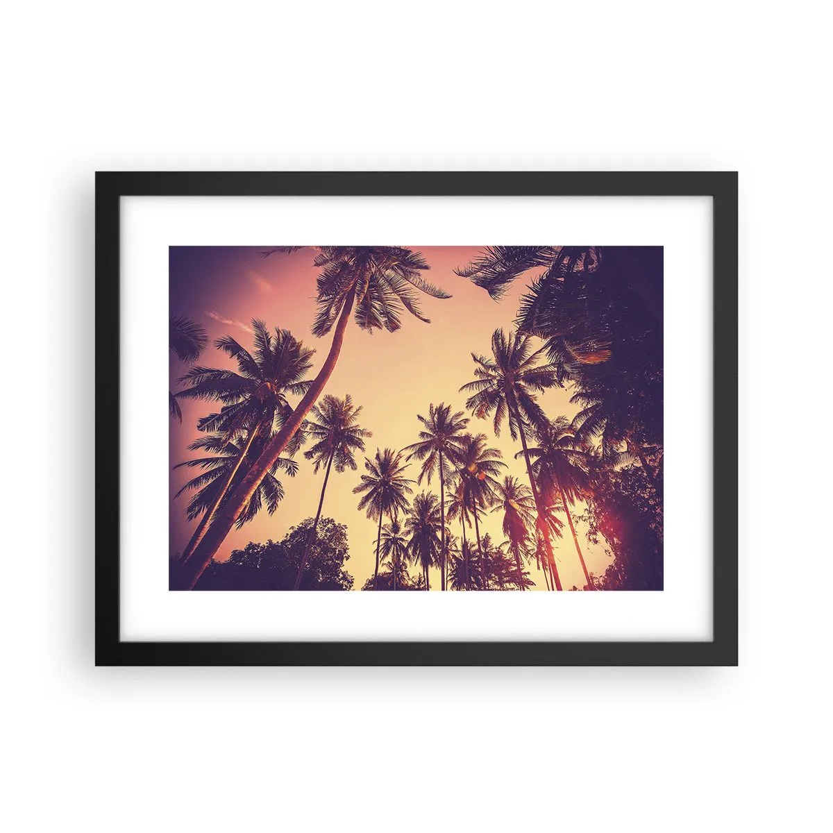 Póster en marco negro - Variante tropical - 40x30 cm