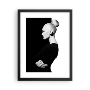 Póster en marco negro - Simplemente femenina - 30x40 cm