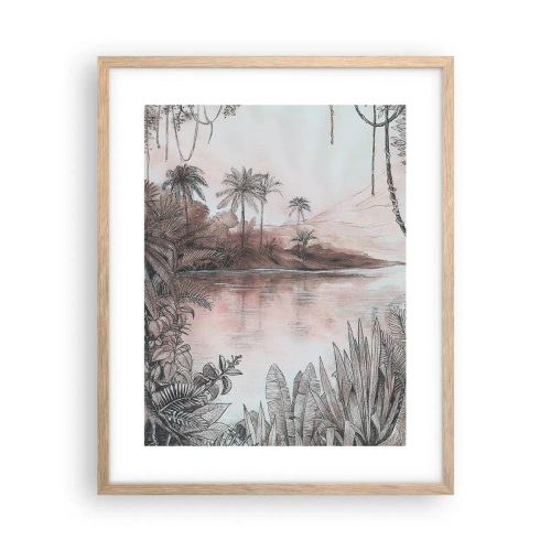 Póster en marco roble claro - Diario de un explorador del siglo XIX - 40x50 cm