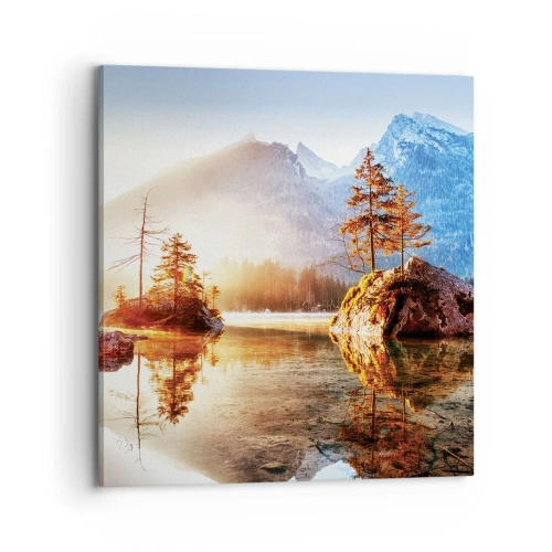 Cuadro sobre lienzo - Impresión de Imagen - La naturaleza bajo la luz - 70x70 cm