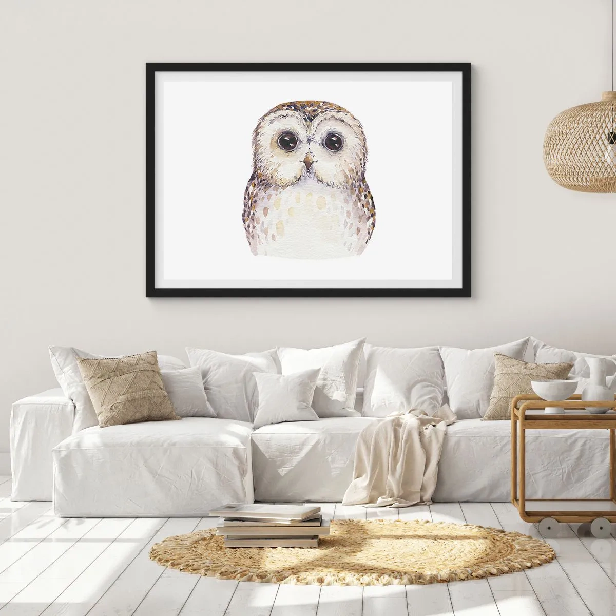 Póster en marco negro - Mírame a los ojos - 40x30 cm