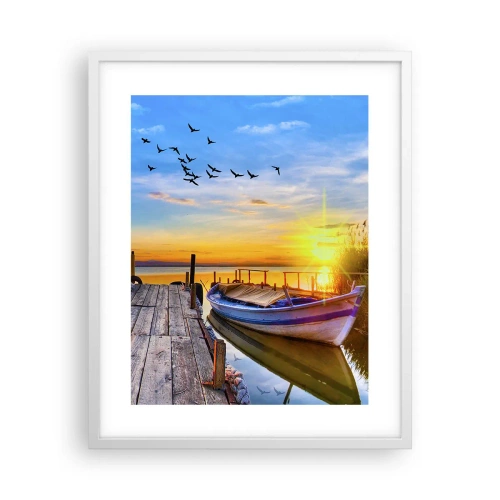 Póster en marco blanco - Adiós, hasta mañana - 40x50 cm