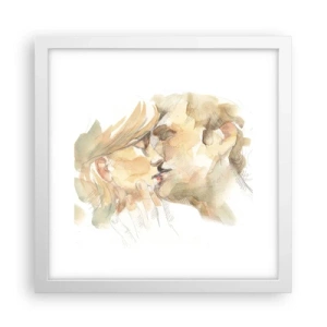 Póster en marco blanco - ¿La media naranja encontrada? - 30x30 cm