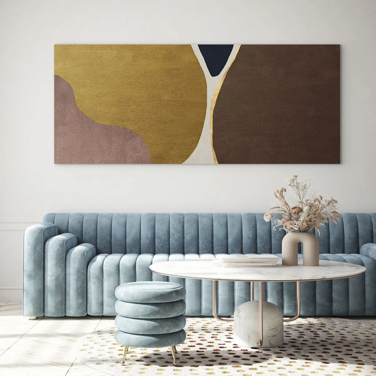 Cuadro sobre vidrio - Impresiones sobre Vidrio - Abstracción - un lugar en el espacio - 90x30 cm