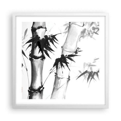 Póster en marco blanco - Primer plano de Oriente - 50x50 cm