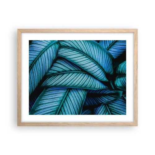 Póster en marco roble claro - Líneas de vida - 50x40 cm