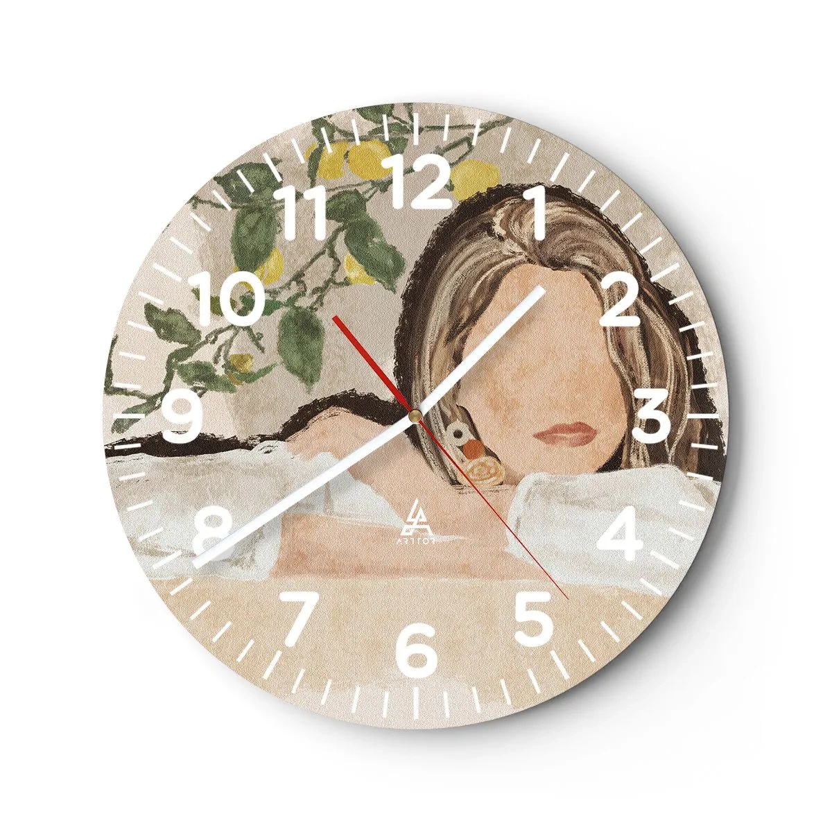 Reloj de pared - Reloj de vidrio - La belleza del sur - 40x40 cm
