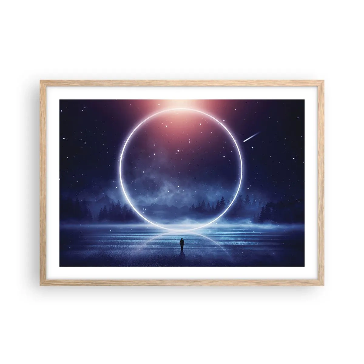 Póster en marco roble claro - Ya están aquí... - 70x50 cm