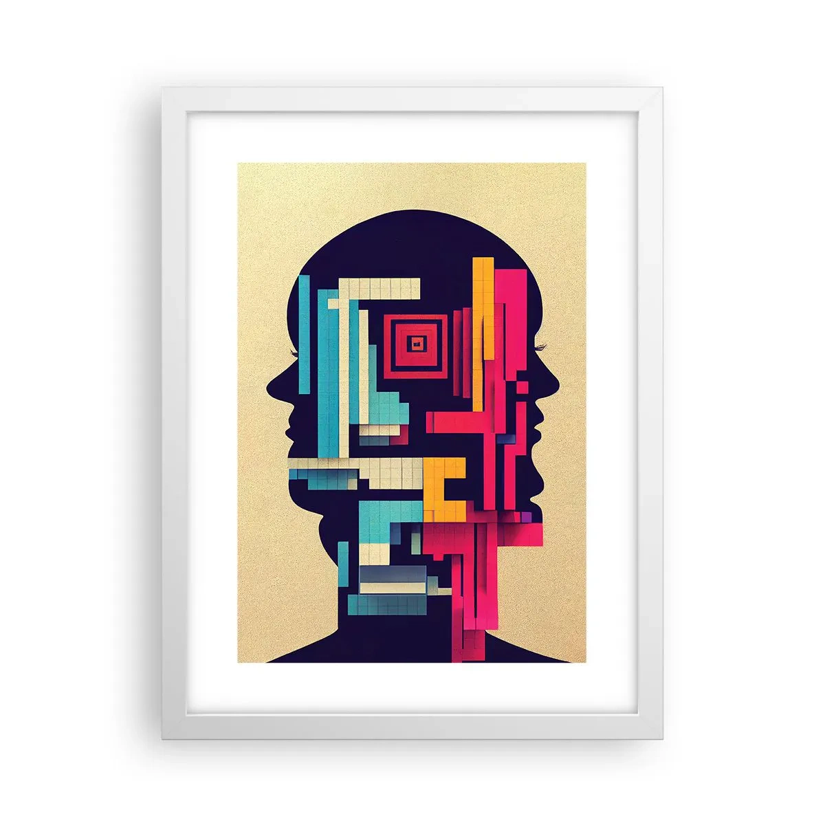 Póster en marco blanco - Nuevos conocimientos - 30x40 cm