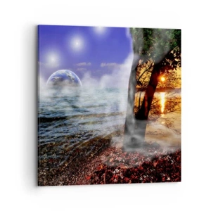 Cuadro sobre lienzo - Impresión de Imagen - Paisaje surrealista - la naturaleza única - 70x70 cm