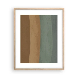 Póster en marco roble claro - Composición horizontal - 40x50 cm