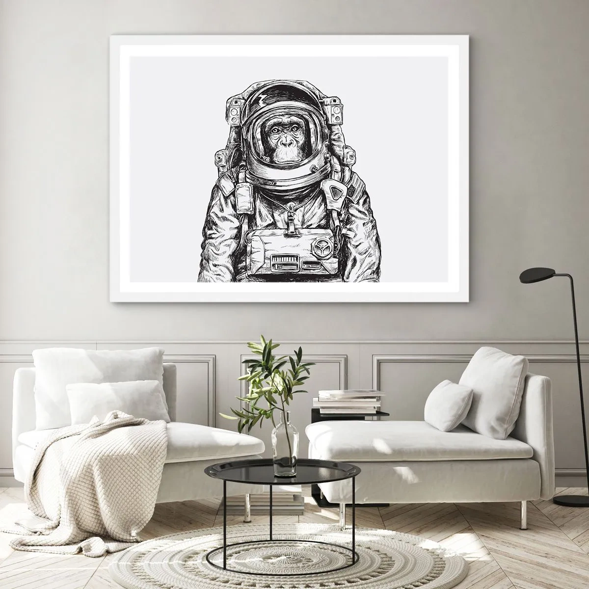 Póster en marco blanco - Evolución alternativa - 100x70 cm