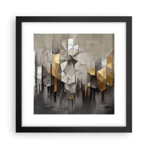 Póster en marco negro - Composición hecha de hielo y luz - 30x30 cm
