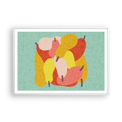 Póster en marco blanco - Saborear el sol del verano - 100x70 cm
