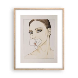 Póster en marco roble claro - Elegancia y belleza - 40x50 cm