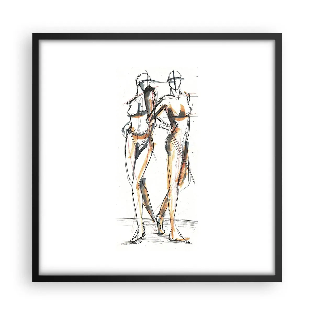 Póster en marco negro - Un estudio sobre el encanto - 50x50 cm