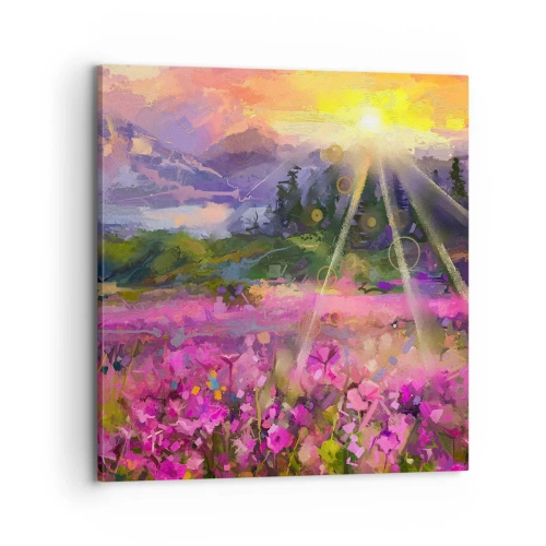 Cuadro sobre lienzo - Impresión de Imagen - En un valle bajo la protección del sol - 70x70 cm