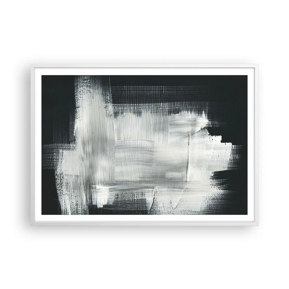 Póster en marco blanco - Tejido vertical y horizontal - 100x70 cm