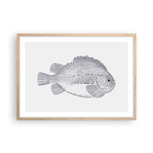Póster en marco roble claro - Para el álbum del naturalista - 70x50 cm
