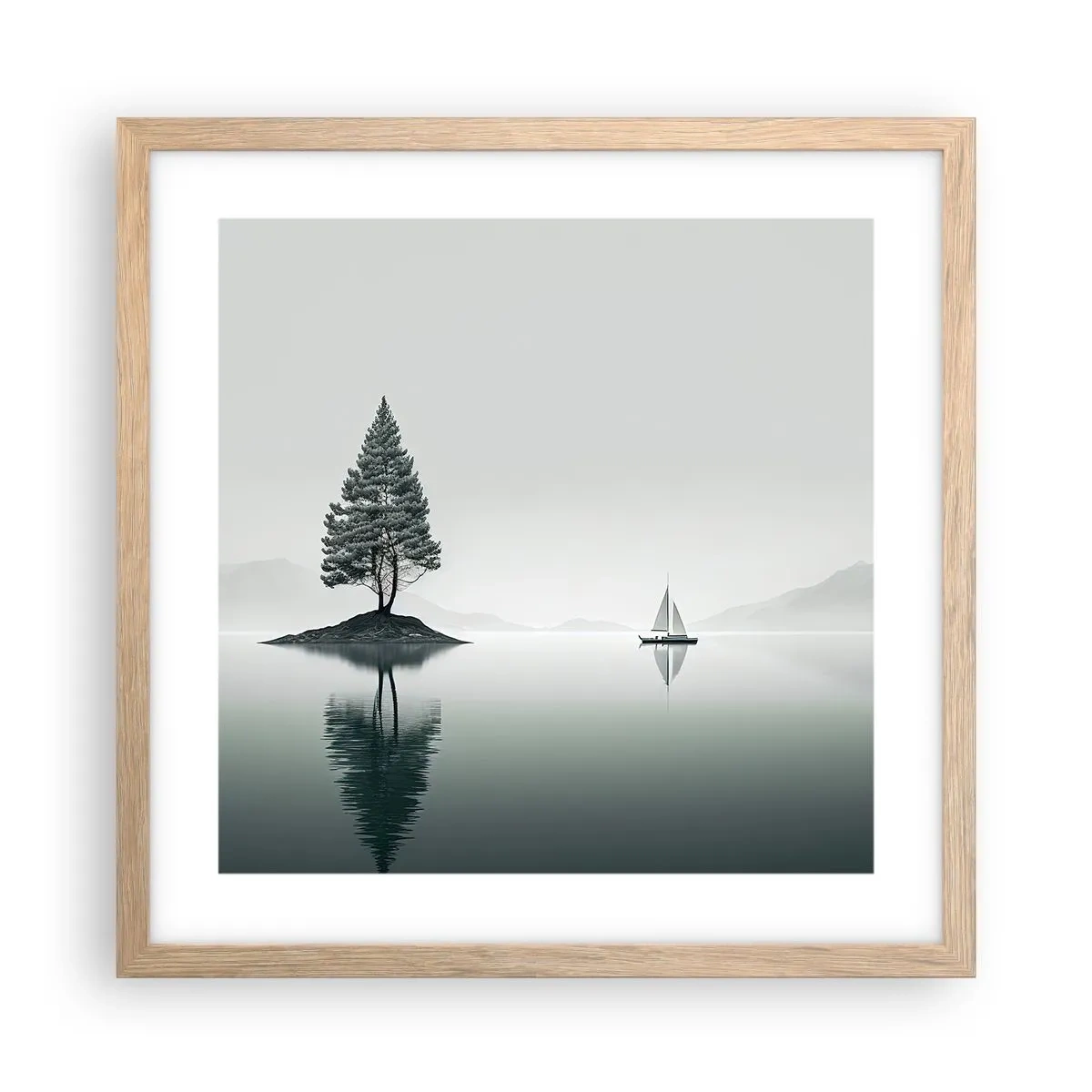 Póster en marco roble claro - Un sueño hecho realidad - 40x40 cm