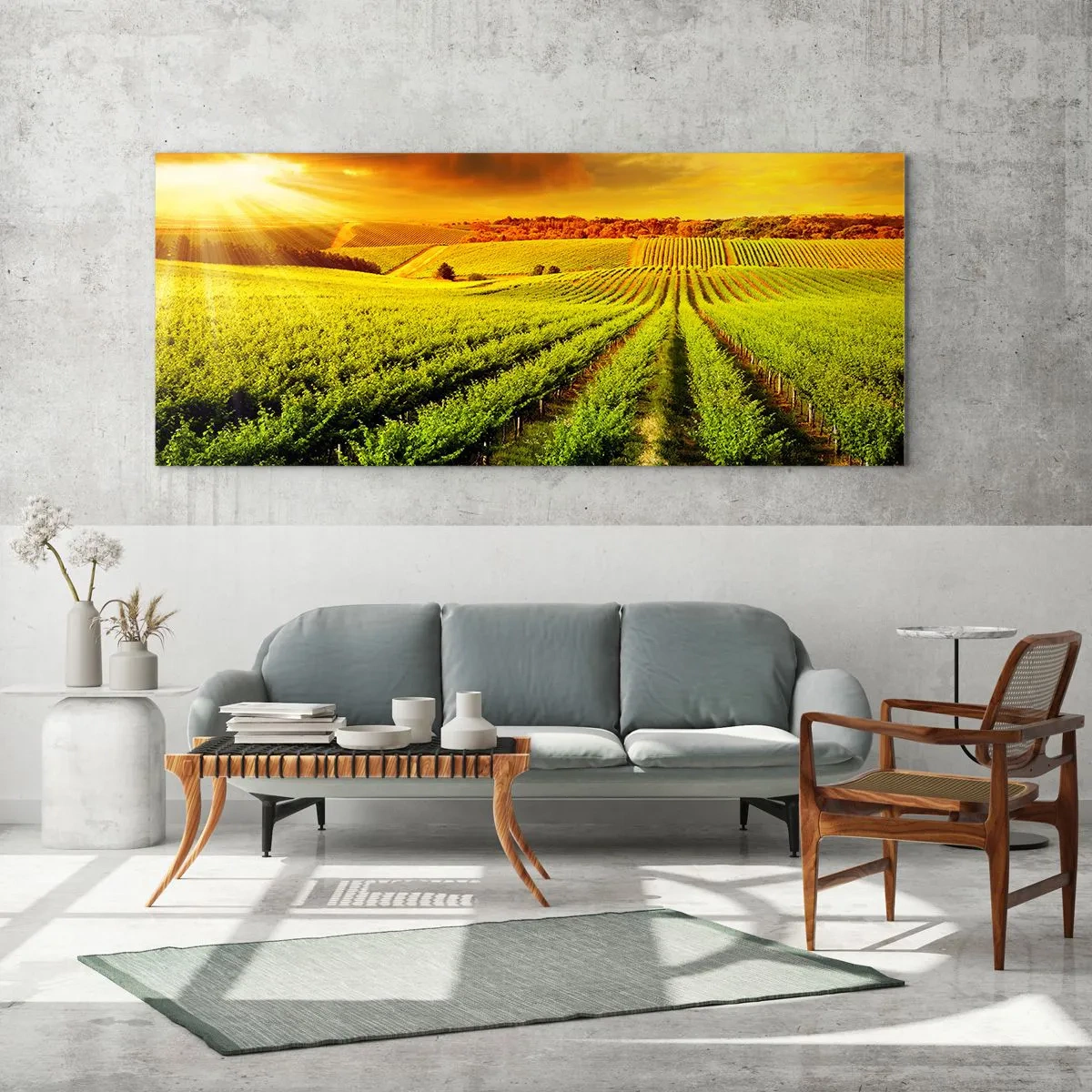 Cuadro sobre vidrio - Impresiones sobre Vidrio - Bajo el sol de Australia - 100x40 cm