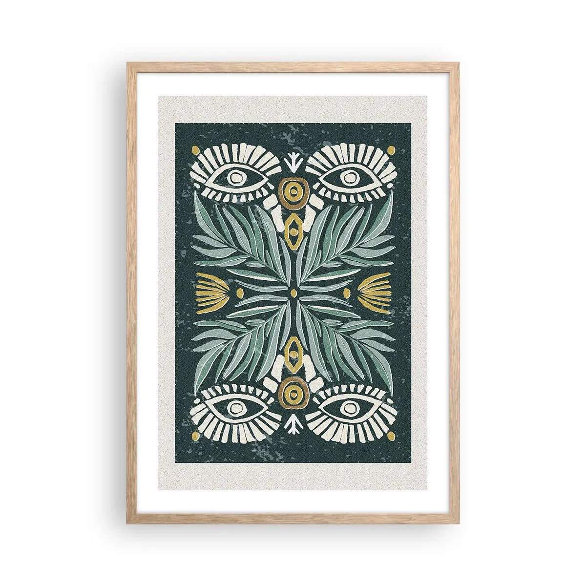 Póster en marco roble claro - Como un recorte folclórico - 50x70 cm