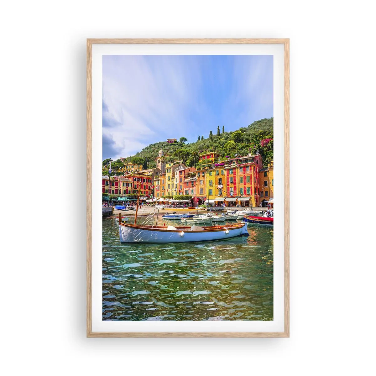 Póster en marco roble claro - Mañanas italianas - 61x91 cm