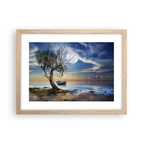 Póster en marco roble claro - ¿Es el final o el principio? - 40x30 cm