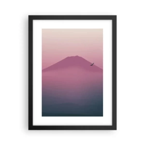 Póster en marco negro - Sobre las nubes - 30x40 cm