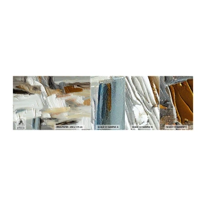 Muestra de fotomural autoadhesivo Deluxe Sticker - Estratificación de colores - Pedazo, Pintar, Cuadro - 100x30 cm