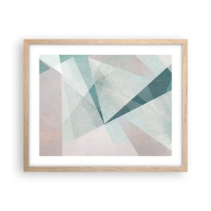 Póster en marco roble claro - Tranquilo pero dinámico - 50x40 cm