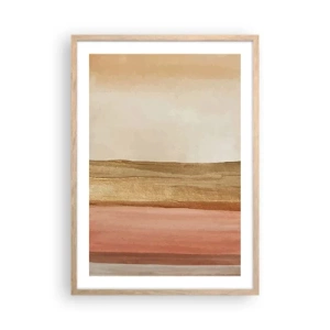 Póster en marco roble claro - Composición vertical - 50x70 cm