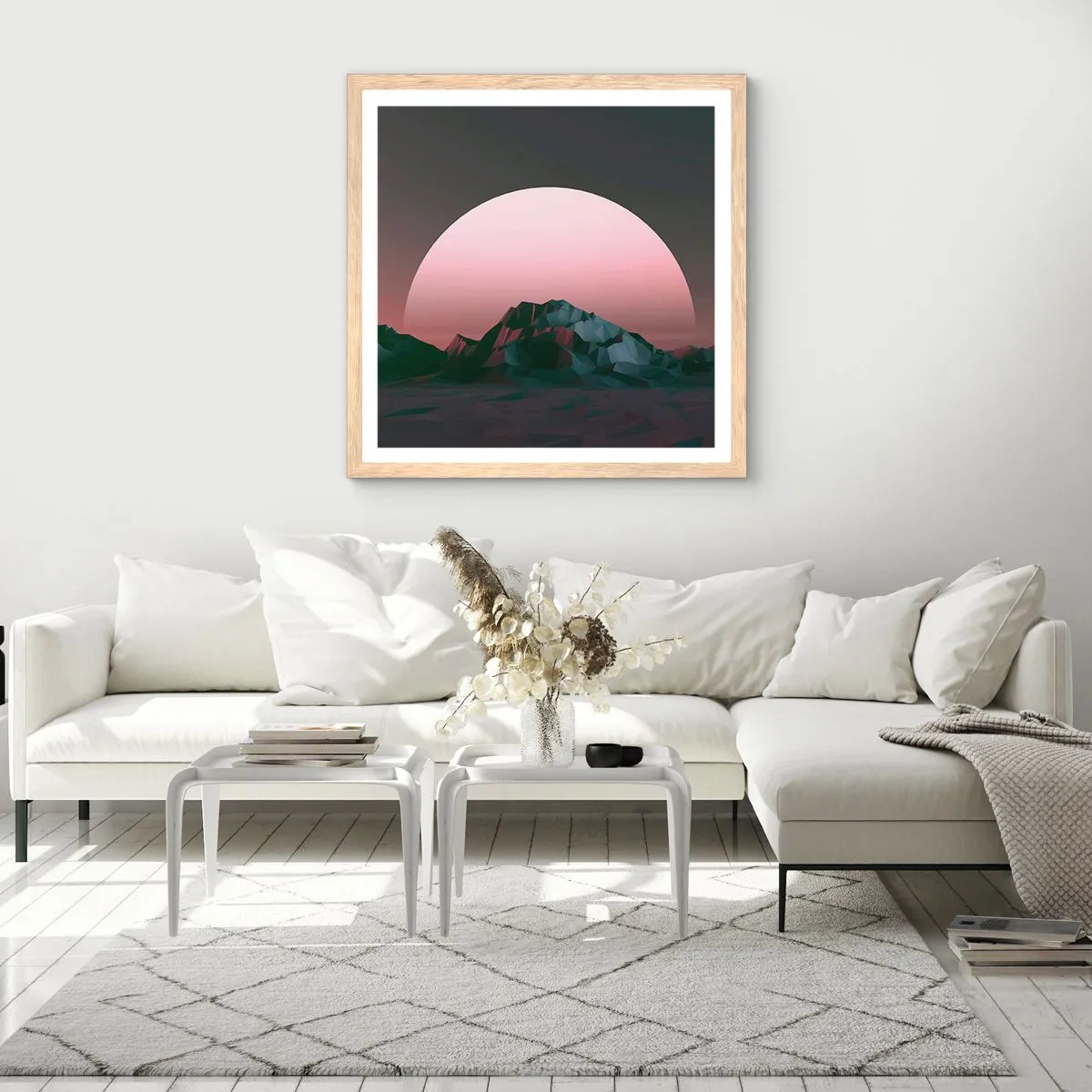 Póster en marco roble claro - En una galaxia muy muy lejana - 30x30 cm