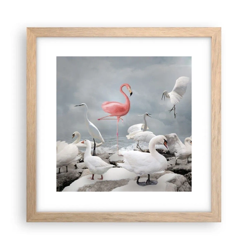 Póster en marco roble claro - ¿De dónde vengo? - 30x30 cm