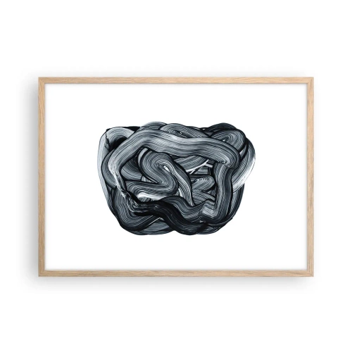 Póster en marco roble claro - No es tan sencillo - 70x50 cm