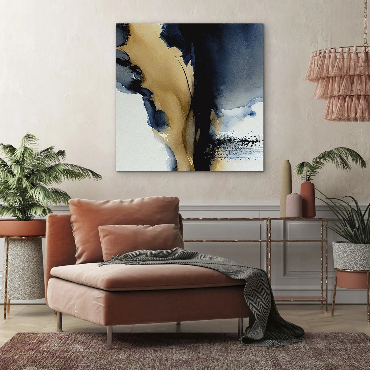 Cuadro sobre lienzo - Impresión de Imagen - Tras el telón - 30x30 cm