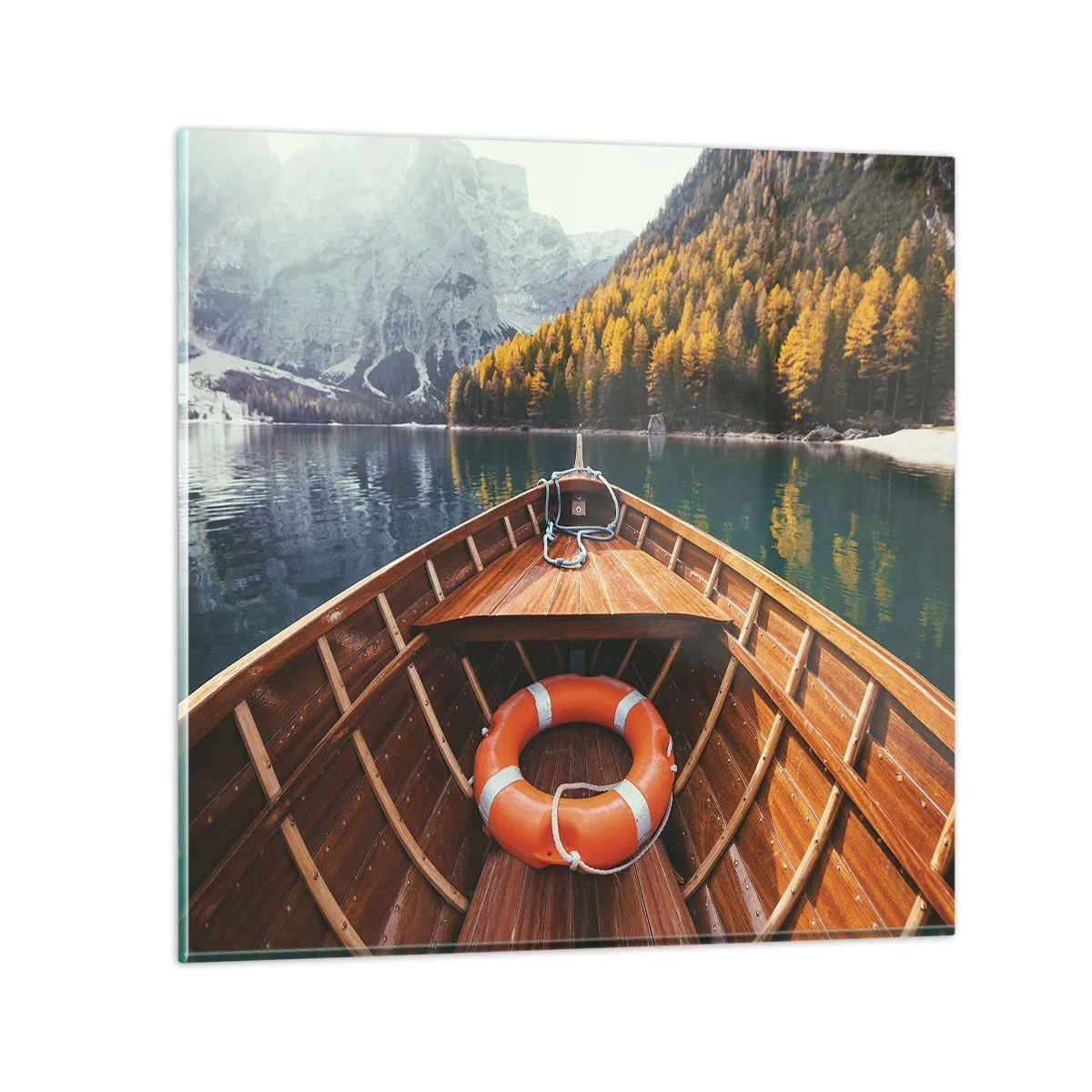 Cuadro sobre vidrio - Impresiones sobre Vidrio - Viaje a la montaña - 60x60 cm