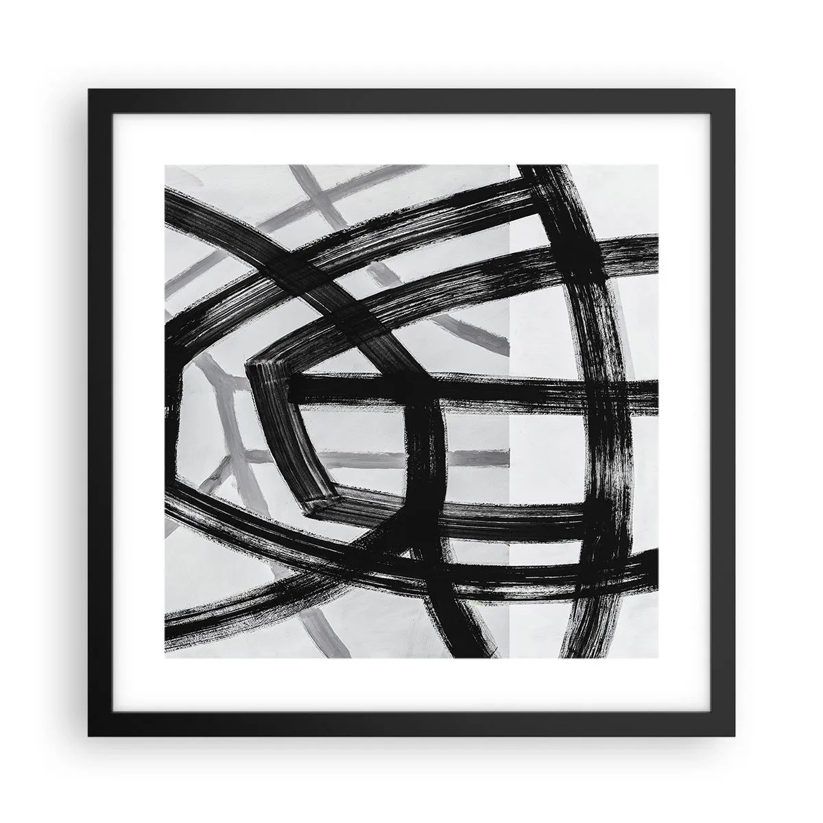 Póster en marco negro - Construir profundidad - 40x40 cm