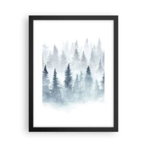 Póster en marco negro - Envuelto en la niebla - 30x40 cm