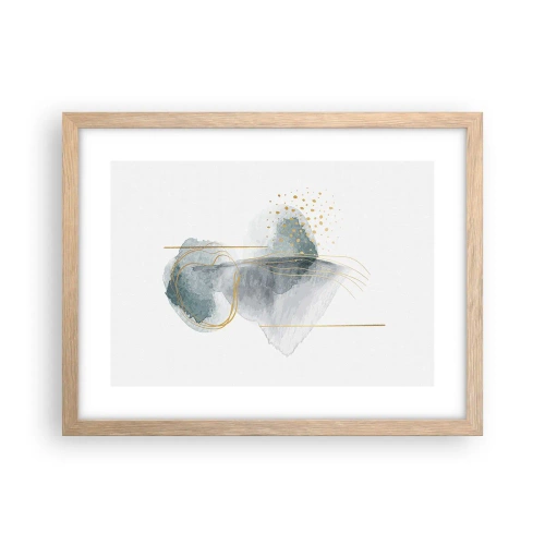 Póster en marco roble claro - Sobre la relación entre el gris y el oro - 40x30 cm