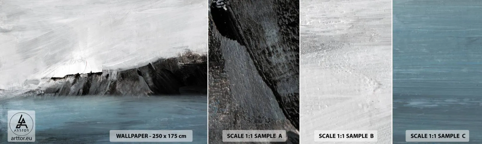 Muestra De Fotomural Standard Eco - Agua - tierra: un choque de elementos - Costa, Paisaje, Mar - 100x30 cm