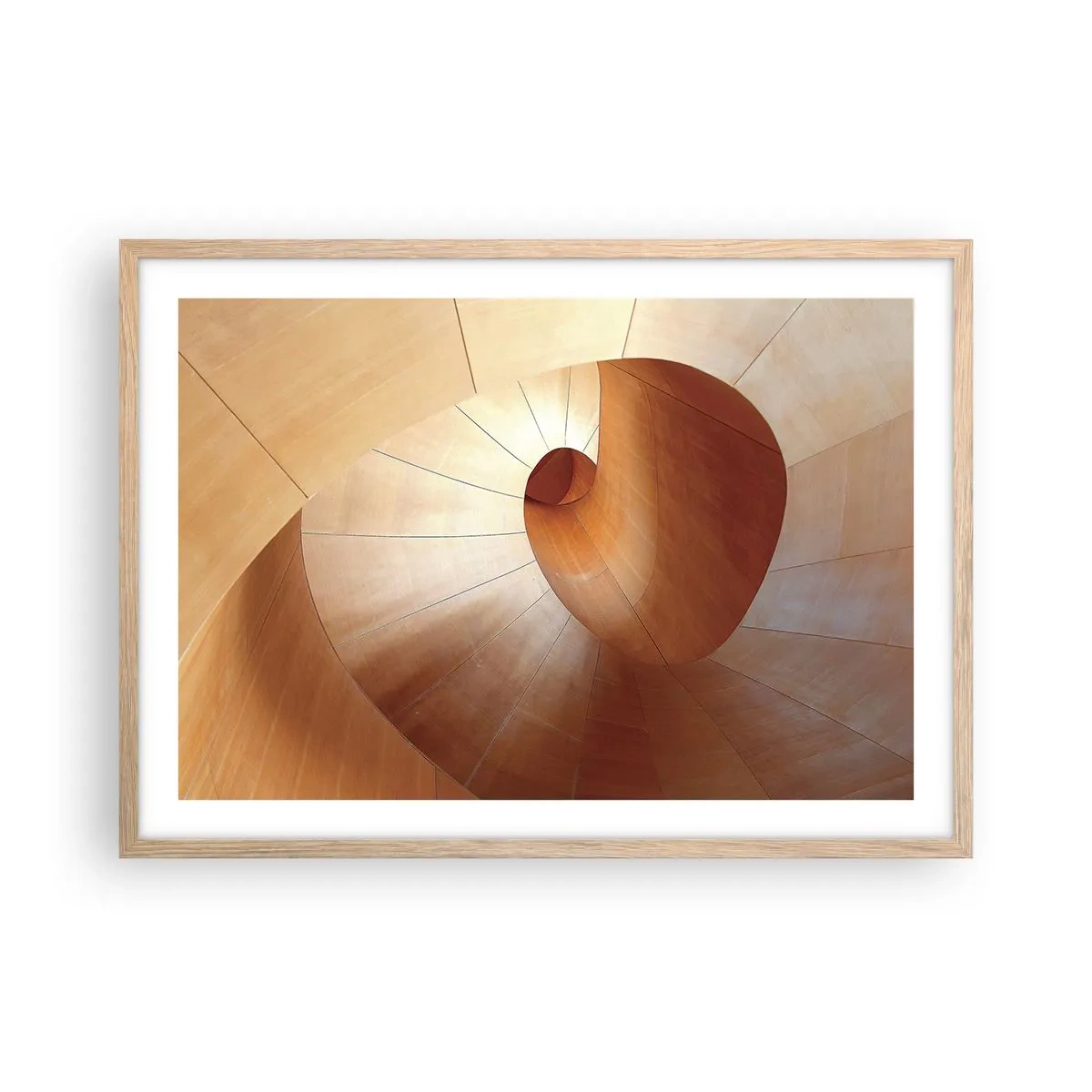Póster en marco roble claro - Serpentina arquitectónica - 70x50 cm