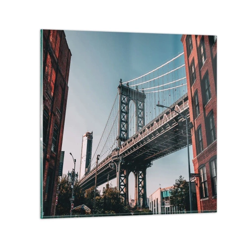 Cuadro sobre vidrio - Impresiones sobre Vidrio - Sobre el fluir de la ciudad - 60x60 cm