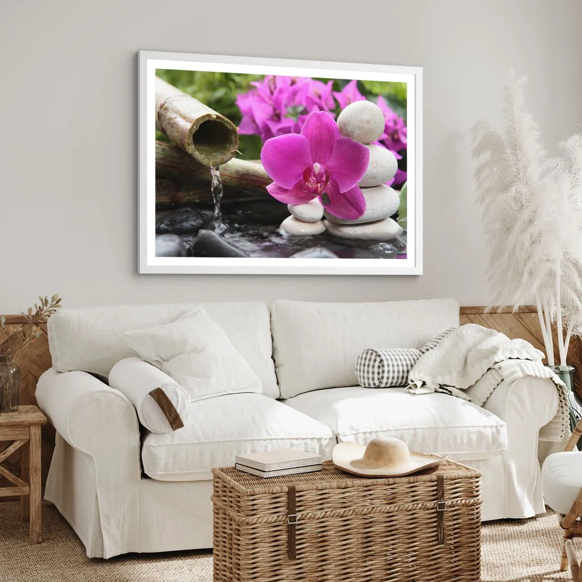 Póster en marco blanco - Ya estás descansando - 50x40 cm