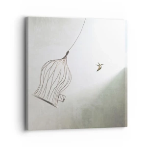 Cuadro sobre lienzo - Impresión de Imagen - Aquí debo estar - 30x30 cm