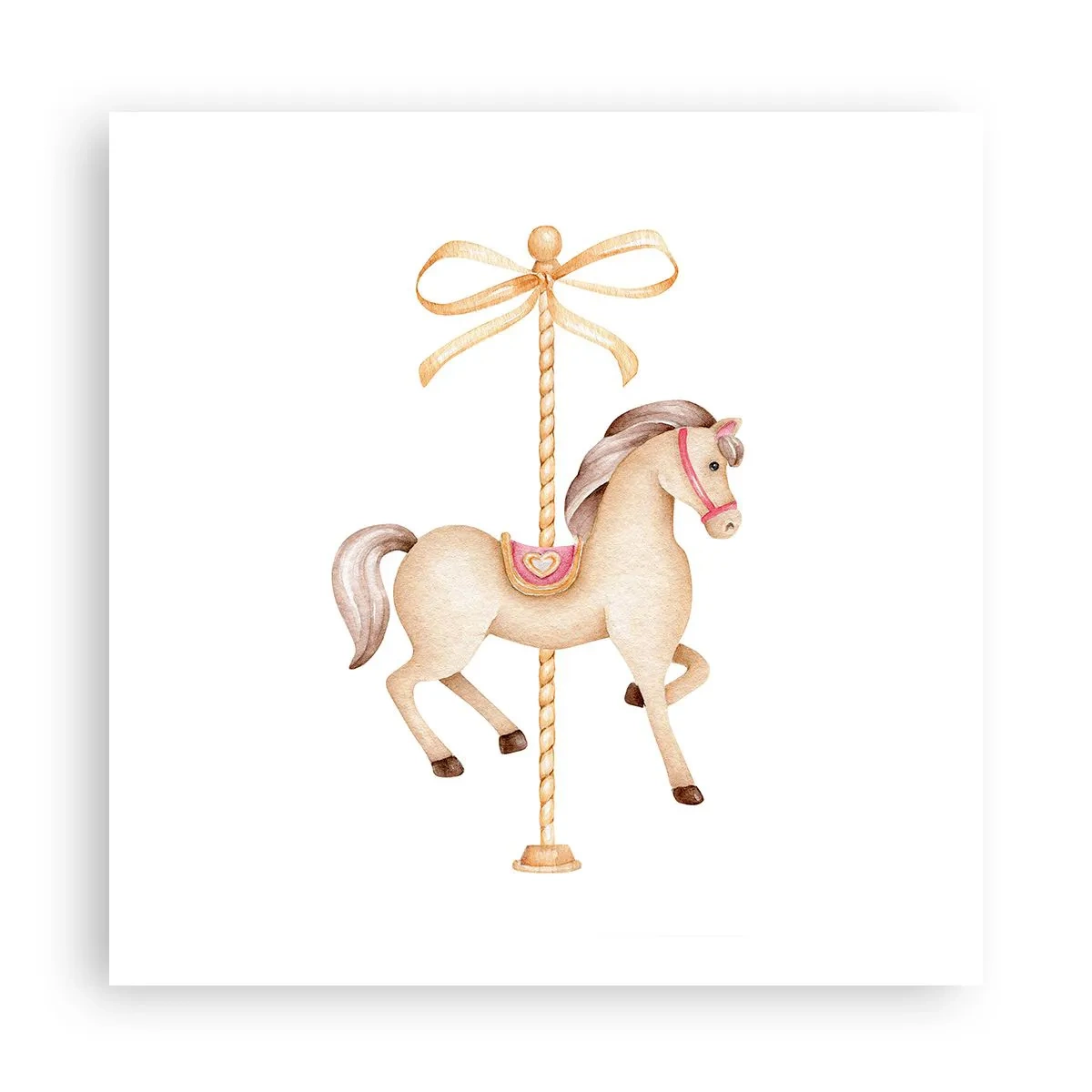 Póster - Al trote grácil - 60x60 cm