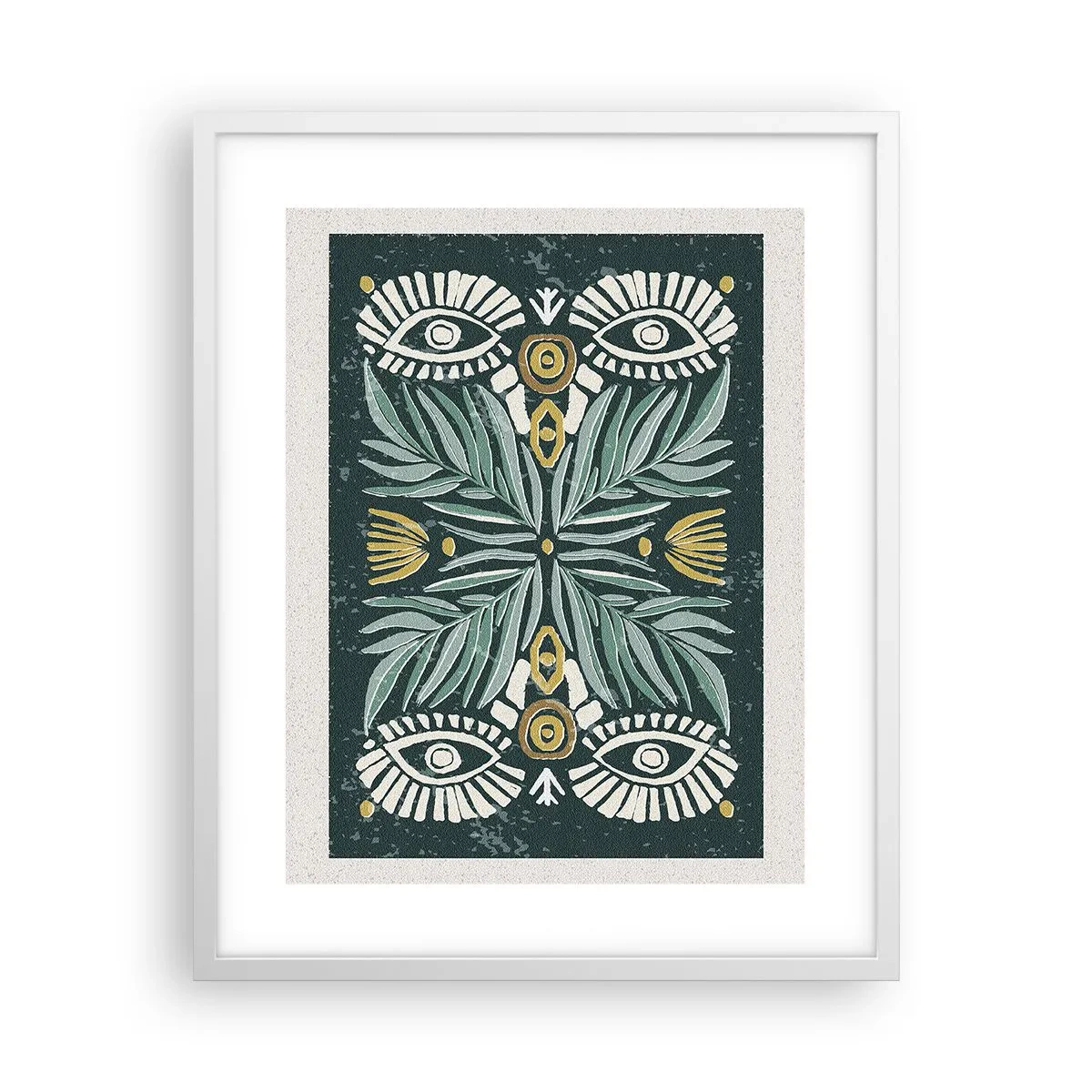 Póster en marco blanco - Como un recorte folclórico - 40x50 cm