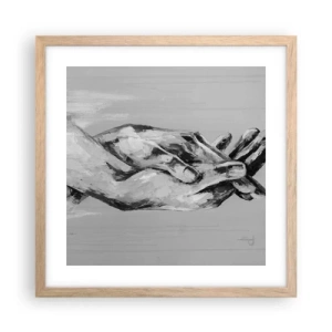 Póster en marco roble claro - El comienzo... - 40x40 cm