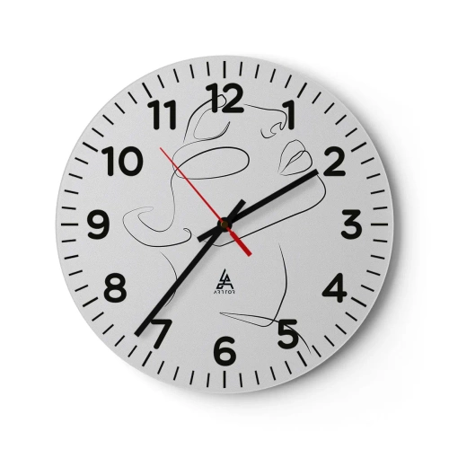 Reloj de pared - Reloj de vidrio - Meandros de un sueño - 40x40 cm