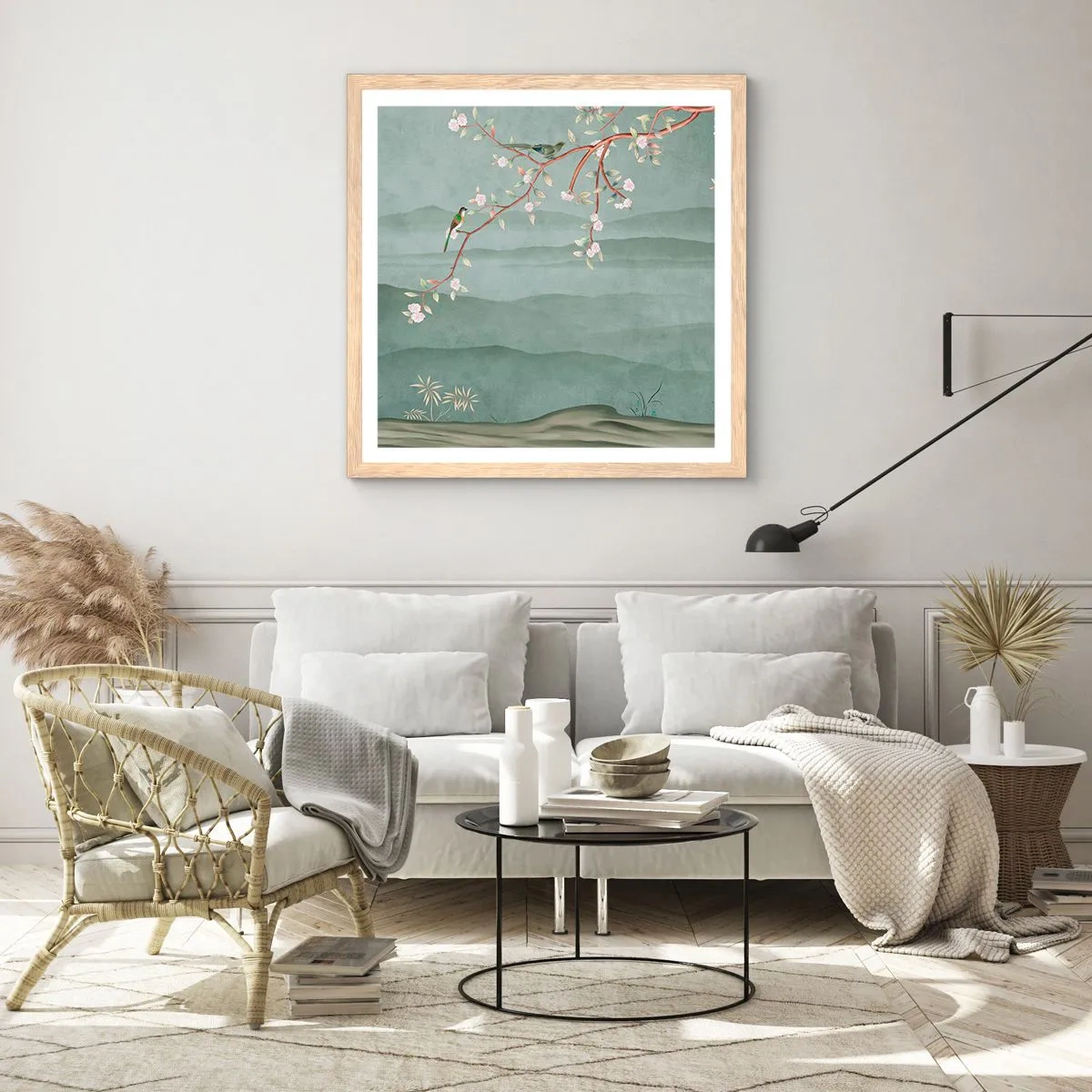 Póster en marco roble claro - Primavera, ah, eres tú - 30x30 cm